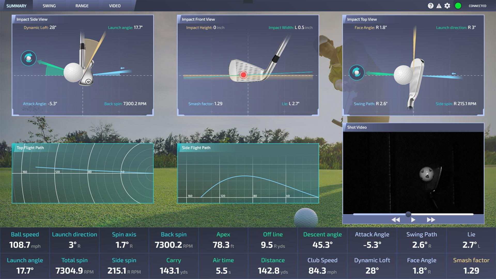 Advanced simulator bay and tech display at The Turn Golf Lounge.